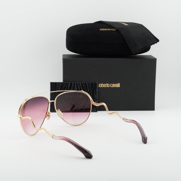 Roberto Cavalli SRC090M 300K Aviator Sunglasses - Gold/Pink main image 8